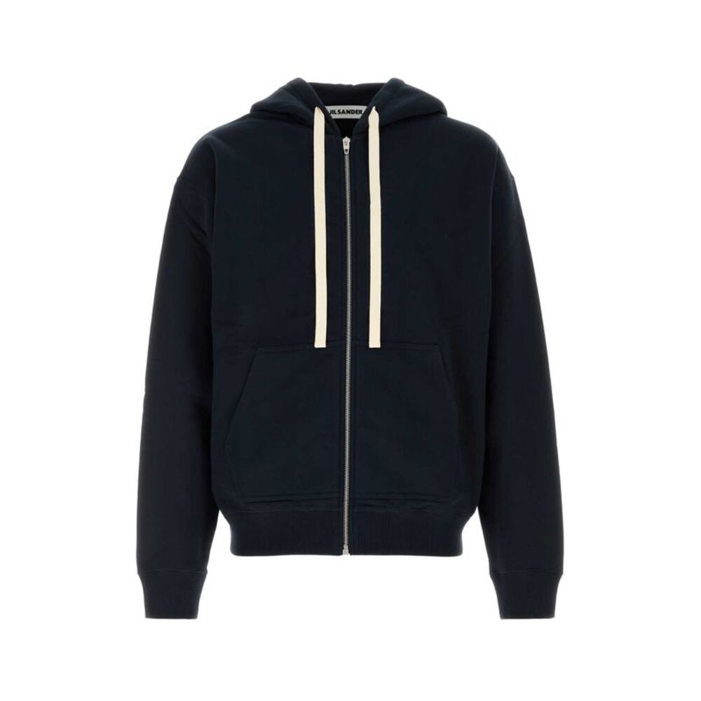Jil Sander Men Navy Blue Cotton Sweatshirt